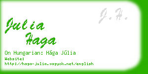 julia haga business card